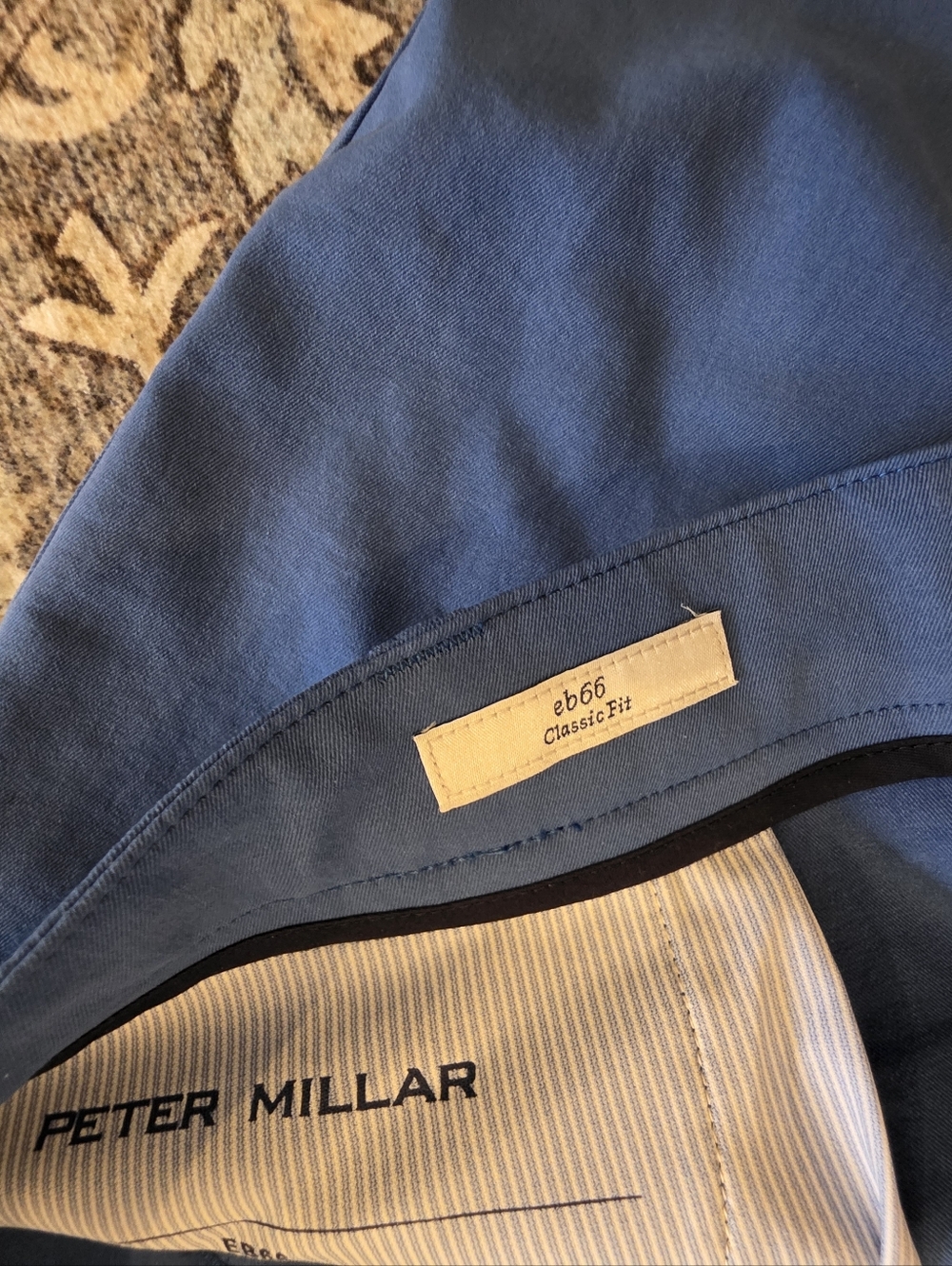 Peter Millar Men's Blue Stretch Chinos - Picture 5 of 6